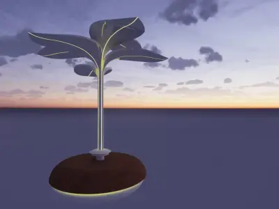 Solar Tree Low-poly 3D model
