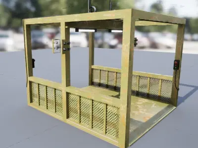 Modular industrial Elevator UE5 Low-poly 3D model