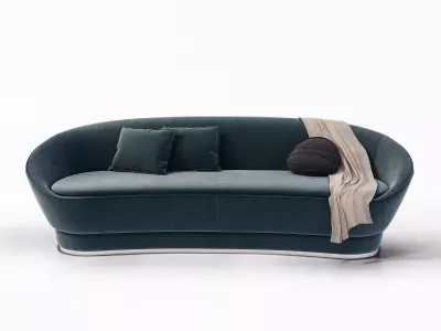 Sofa Baxter janette and floor lamp 3D model