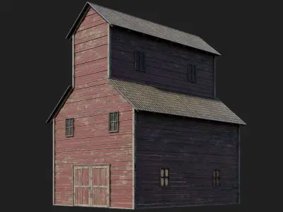 89-90-91-92 - Farm Buildings 4K PBR GameReady Low-poly 3D model