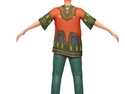 Cartoon Low Poly Style Avatar 021 3D Model Low-poly 3D model