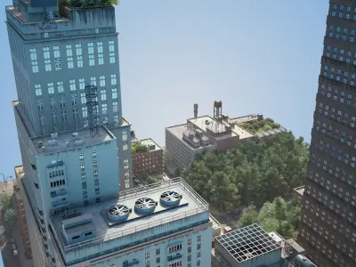 Realistic City District C2-A18 3D model