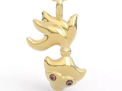 Adorable Goldfish Pendant Necklace 3D print model