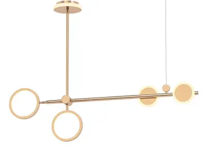 JUGGLE light fixture with three circles hanging from it 3D model