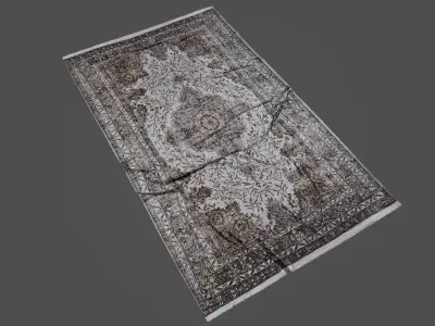 Carpet Rug 3d Model Low-poly 3D model