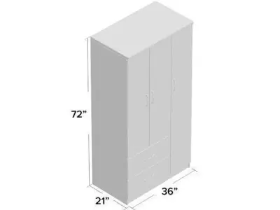 Black Blankenship Door Armoire 3D model