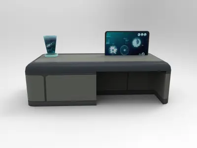 Sci Fi Hologram Table Low-poly 3D model