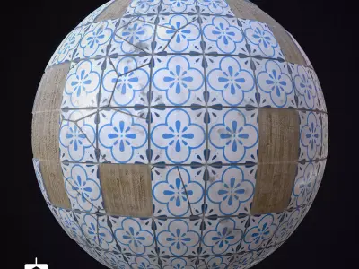 Old Portuguese tiles PBR Seamless texture Texture