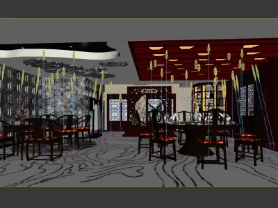 Business Restaurant - Coffee - Banquet  36 3D model