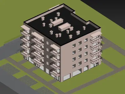 Multi-storey Residential Building 3D model