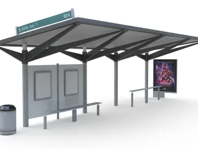 Bus Stop 05 3D model
