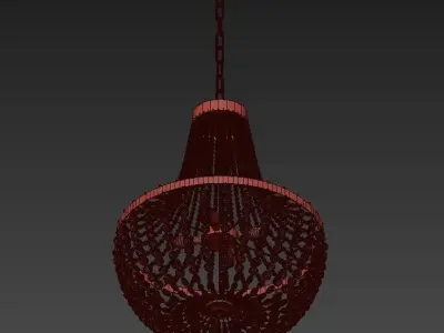 6 Light Chandelier 3D model