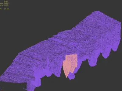 One hundred thousand mountains - stone staircase 3D model