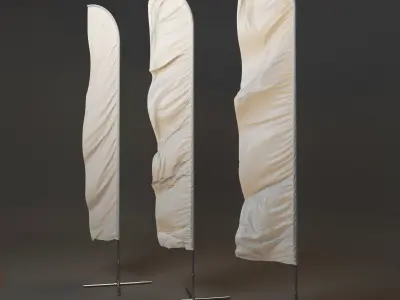 Flagstaff I feather flags - feather flags 3D model
