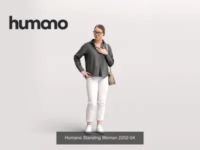 Humano 6-Pack - STANDING PEOPLE - 6x 3D models B