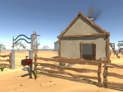 Stylized Village Pack Low-poly 3D model