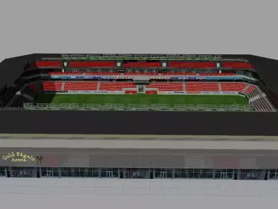 Guldfageln Arena Kalmar FF Low-poly 3D model