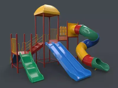 PBR Playground Outdoor Jungle Gym 17 Low-poly 3D model