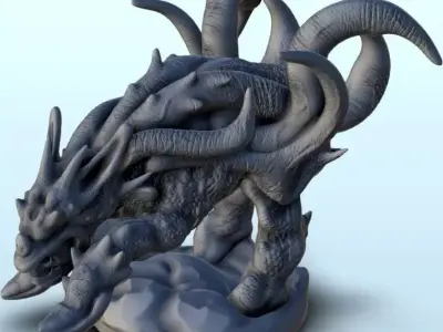 Alien creature with tentacules and skull head 10 - Future Sci-Fi 3D print model