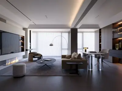 Apartment interior scenes     3D model 21