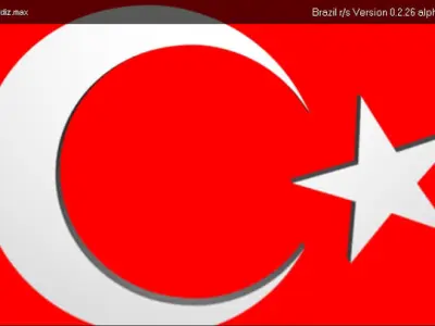 Turkish crescent star Free 3D model