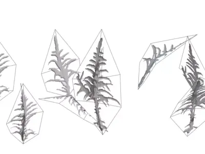 Realistic Moss Tuft  Ground Foliage 3D Model Pack  Low-poly 3D model