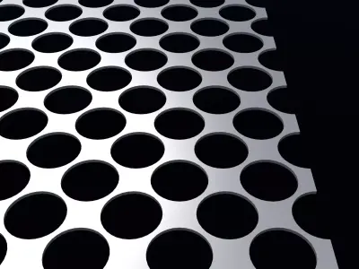 Perforated panel with 66 percent opening 25O87 3D model