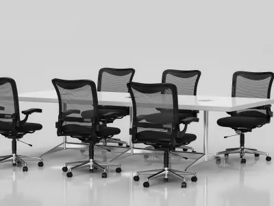 Conference Meeting Room Furniture 03 3D model