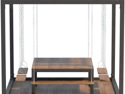 Swing Table Set 2 3D model