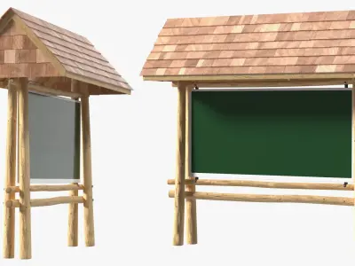  Hiking Information Board with Winter Men Sportswear Collection 