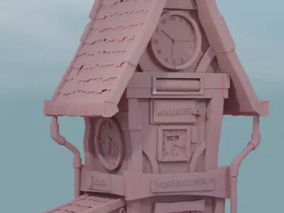 Stylized House  Free 3D model