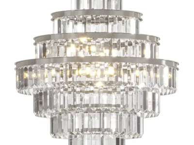 Alaine Crystal Large Pendant Silver by Lalume 3D model