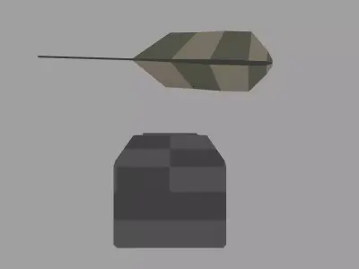 Low Poly Inkwell - Quill Game Ready Low-poly 3D model