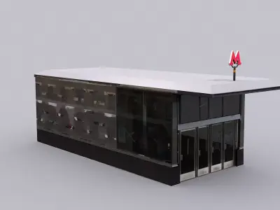 Subway entrance Low-poly 3D model get