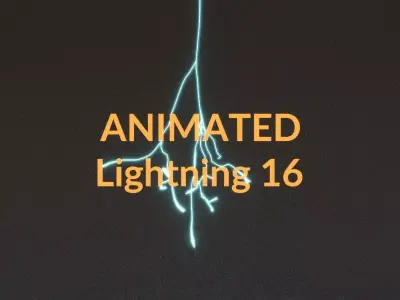 Animated Lightning v16 Low-poly 3D model