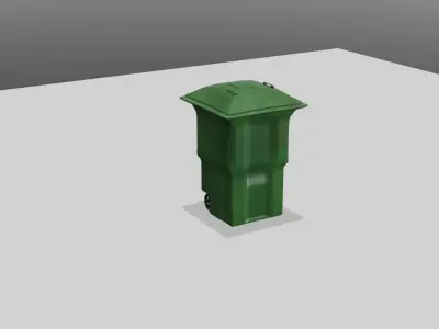 Plastic trash can 3D model