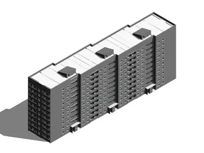 Kharkiv housing challenge - Saltivka Building Typologies 3D model
