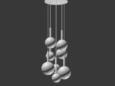 Sonneman Bubbles 8 Light Multi Pendant 3D model
