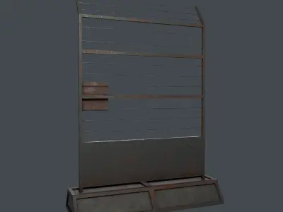 Concrete RoadBlock Barrier Barricade 3D model
