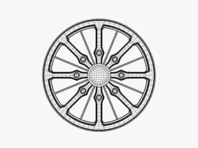 Round Gothic Tracery - Ashok Chakra 3D model