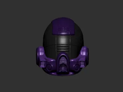 helmet high poly sculpt 3d printable  3D model 177