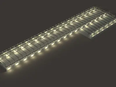 Warehouse under construction - 02 3D model