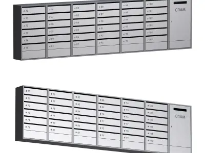 Mailboxes for an apartment building 3D model