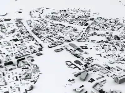 Kazan Streets and Buildings 3D model