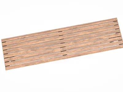 Street Bench 04 Low-poly 3D model