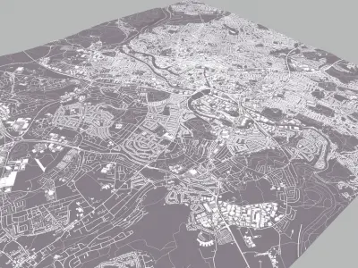 Cityscape Bristol United Kingdom 3D model