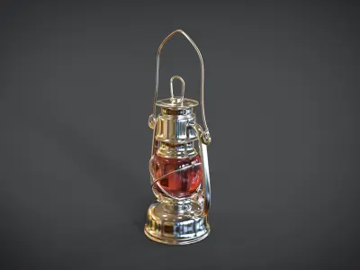 Old Lantern Low-poly 3D model