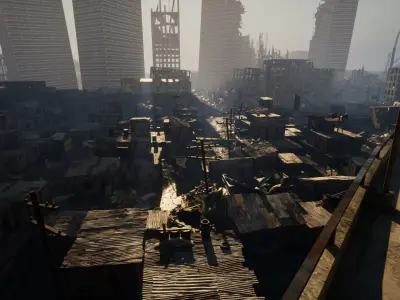 UE5 Post Apocalyptic City 3D model