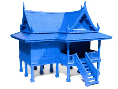 Traditional Thai house 3D print model