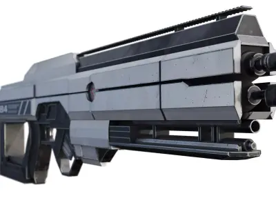 SCIFI Assault Rifle  Low-poly 3D model